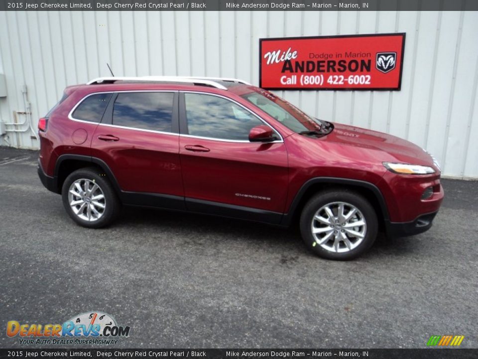 2015 Jeep Cherokee Limited Deep Cherry Red Crystal Pearl / Black Photo #2