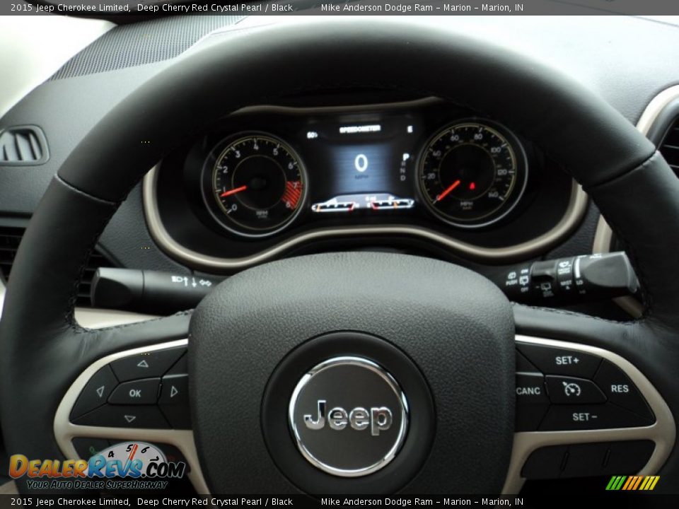 2015 Jeep Cherokee Limited Deep Cherry Red Crystal Pearl / Black Photo #7
