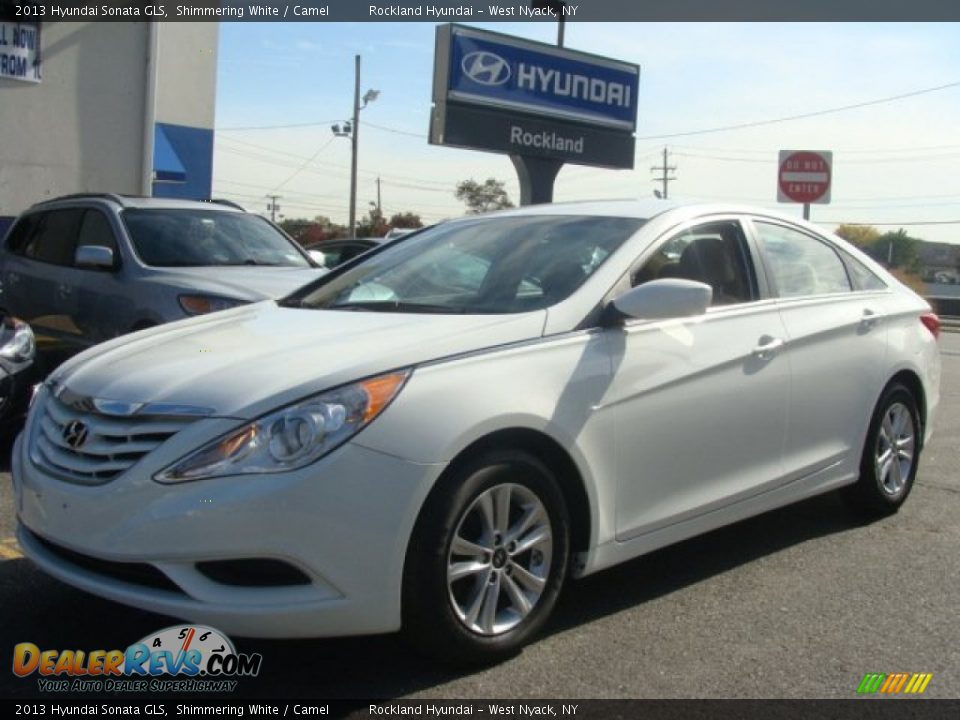 2013 Hyundai Sonata GLS Shimmering White / Camel Photo #1