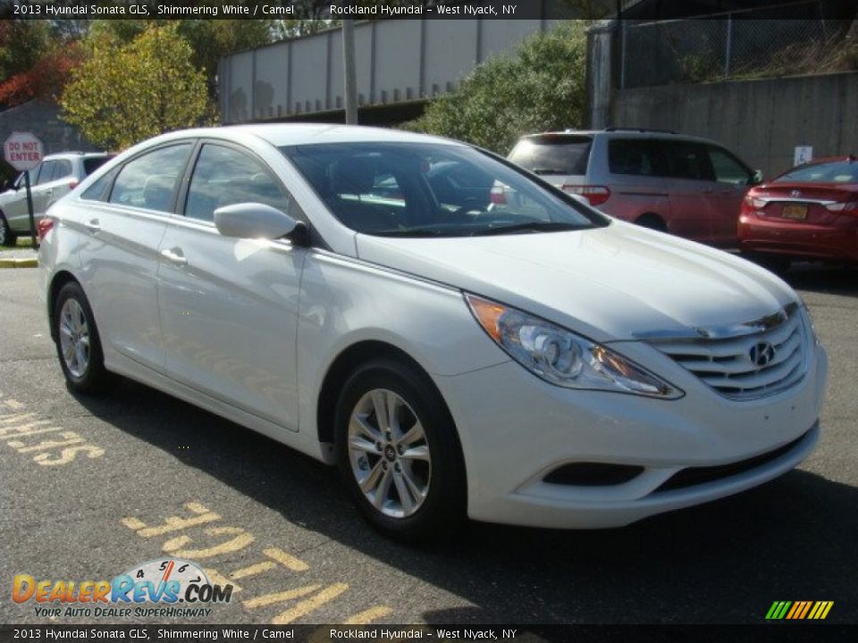 2013 Hyundai Sonata GLS Shimmering White / Camel Photo #3