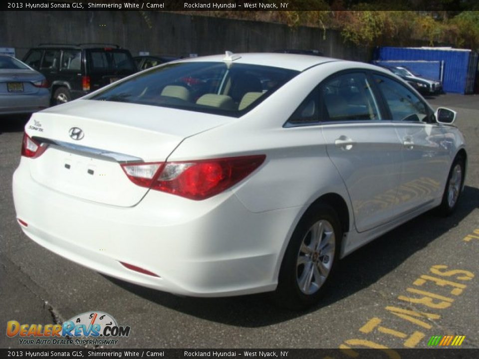2013 Hyundai Sonata GLS Shimmering White / Camel Photo #4