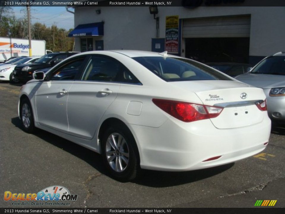 2013 Hyundai Sonata GLS Shimmering White / Camel Photo #6