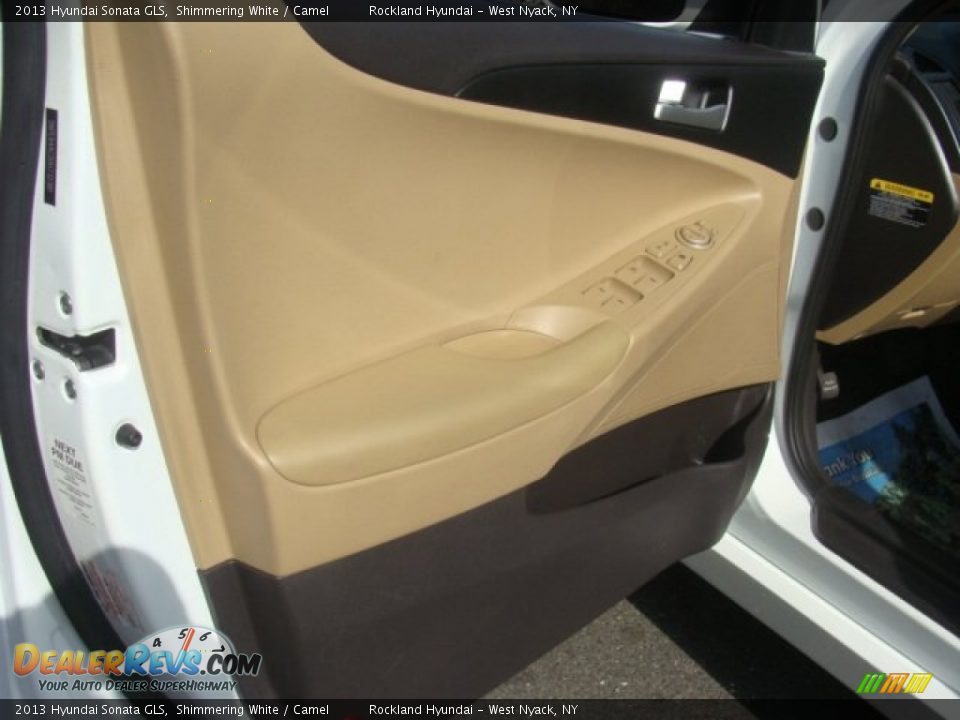 2013 Hyundai Sonata GLS Shimmering White / Camel Photo #7