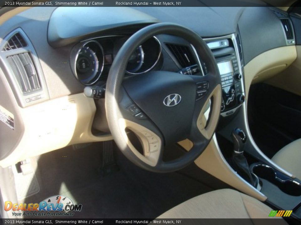 2013 Hyundai Sonata GLS Shimmering White / Camel Photo #9