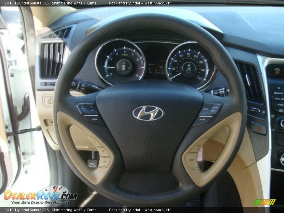 2013 Hyundai Sonata GLS Shimmering White / Camel Photo #13