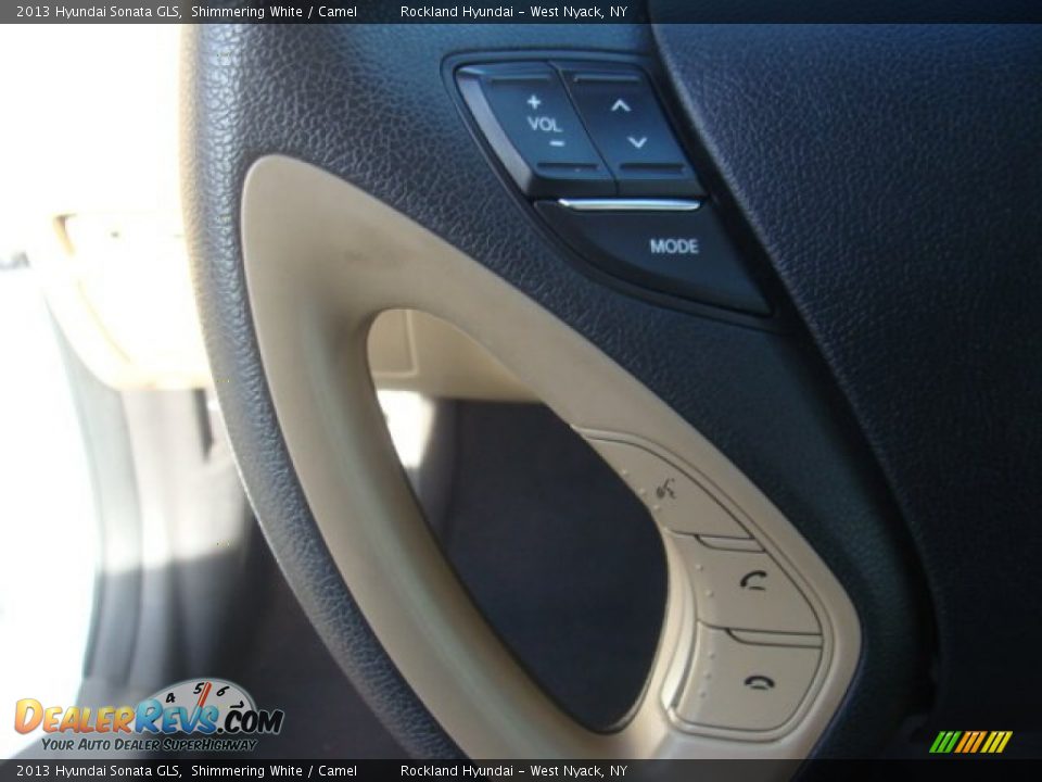2013 Hyundai Sonata GLS Shimmering White / Camel Photo #14