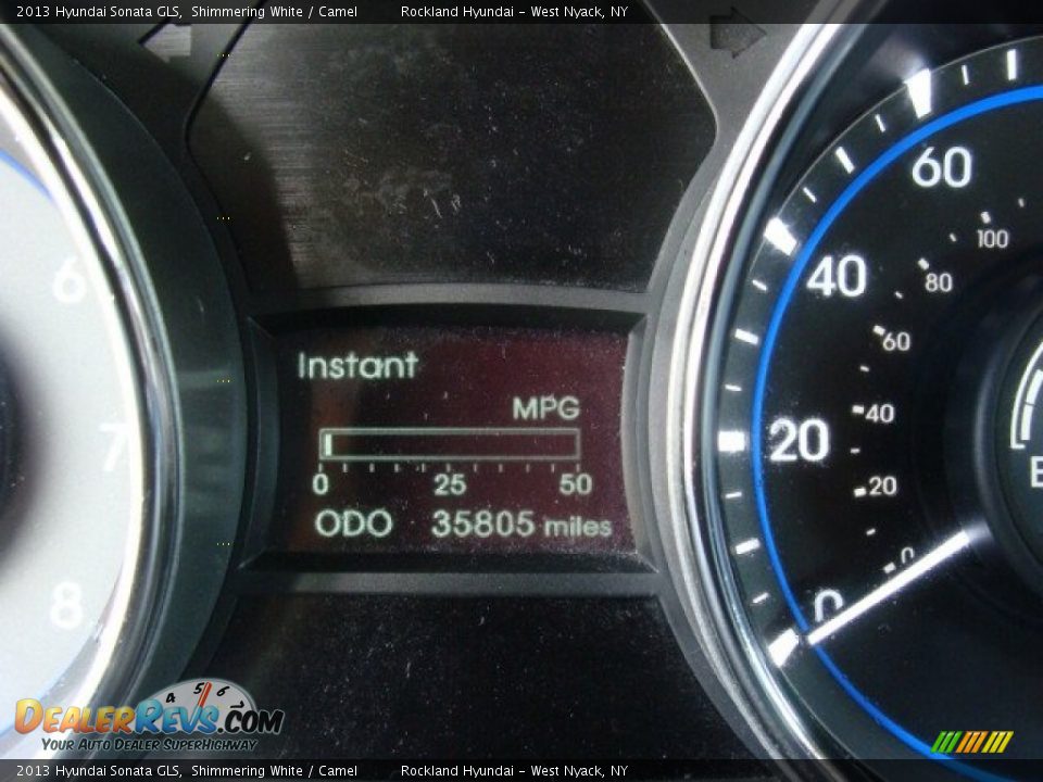 2013 Hyundai Sonata GLS Shimmering White / Camel Photo #16