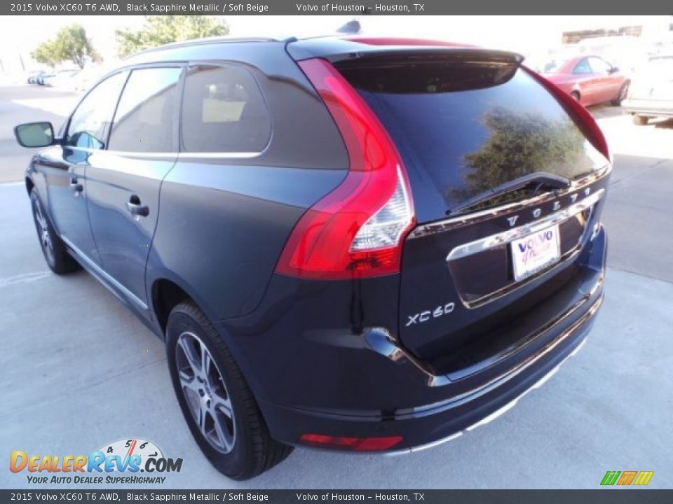 2015 Volvo XC60 T6 AWD Black Sapphire Metallic / Soft Beige Photo #4