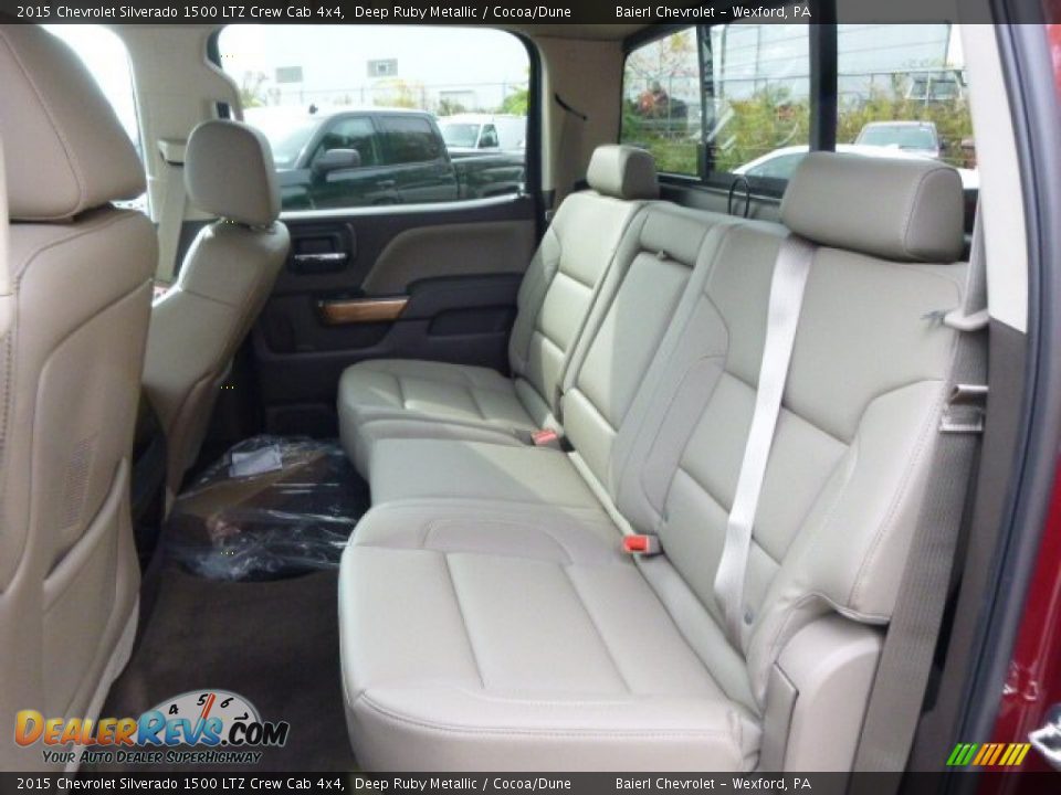 Rear Seat of 2015 Chevrolet Silverado 1500 LTZ Crew Cab 4x4 Photo #11