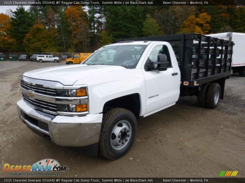 2015 Chevrolet Silverado 3500HD WT Regular Cab Dump Truck Summit White / Jet Black/Dark Ash Photo #2