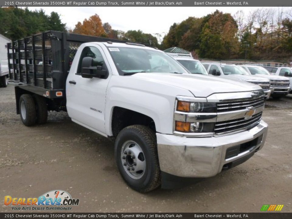 2015 Chevrolet Silverado 3500HD WT Regular Cab Dump Truck Summit White / Jet Black/Dark Ash Photo #4