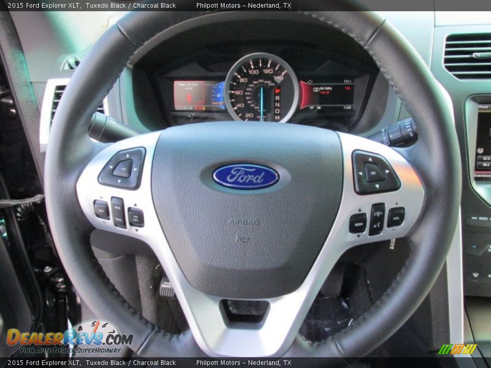 2015 Ford Explorer XLT Tuxedo Black / Charcoal Black Photo #33