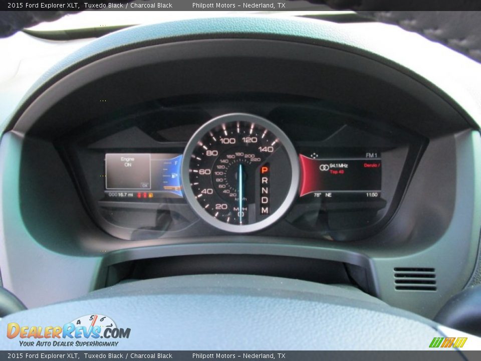 2015 Ford Explorer XLT Tuxedo Black / Charcoal Black Photo #34