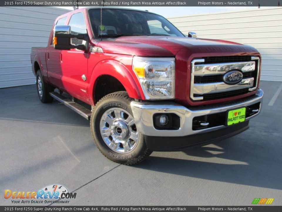 2015 Ford F250 Super Duty King Ranch Crew Cab 4x4 Ruby Red / King Ranch Mesa Antique Affect/Black Photo #2