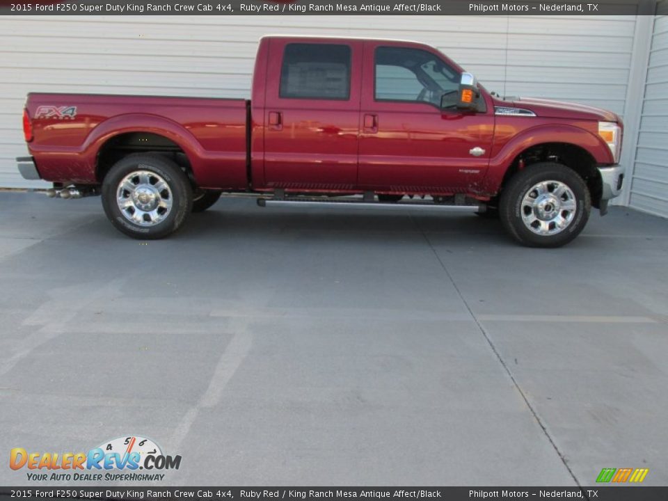 2015 Ford F250 Super Duty King Ranch Crew Cab 4x4 Ruby Red / King Ranch Mesa Antique Affect/Black Photo #3