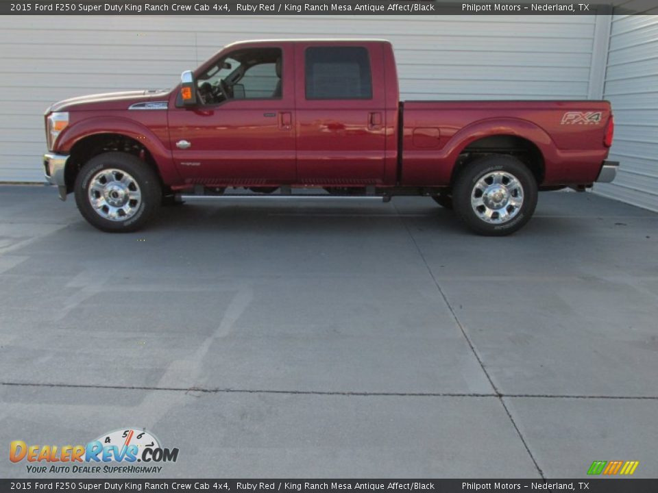 2015 Ford F250 Super Duty King Ranch Crew Cab 4x4 Ruby Red / King Ranch Mesa Antique Affect/Black Photo #6