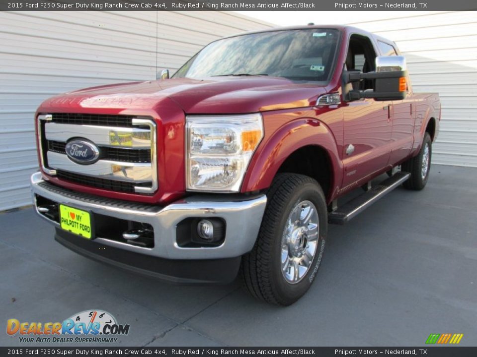 2015 Ford F250 Super Duty King Ranch Crew Cab 4x4 Ruby Red / King Ranch Mesa Antique Affect/Black Photo #7