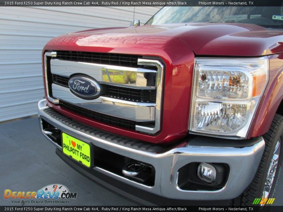 2015 Ford F250 Super Duty King Ranch Crew Cab 4x4 Ruby Red / King Ranch Mesa Antique Affect/Black Photo #10