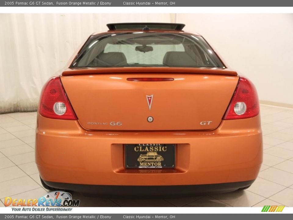 2005 Pontiac G6 GT Sedan Fusion Orange Metallic / Ebony Photo #13