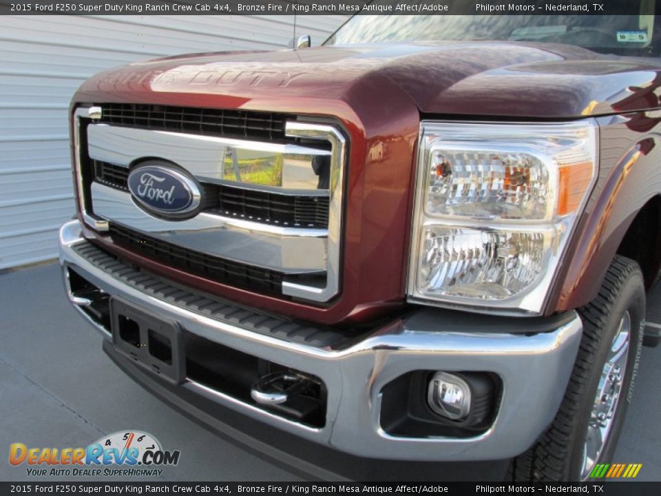 2015 Ford F250 Super Duty King Ranch Crew Cab 4x4 Bronze Fire / King Ranch Mesa Antique Affect/Adobe Photo #10