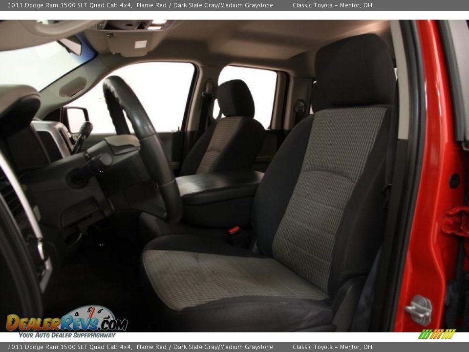 2011 Dodge Ram 1500 SLT Quad Cab 4x4 Flame Red / Dark Slate Gray/Medium Graystone Photo #5