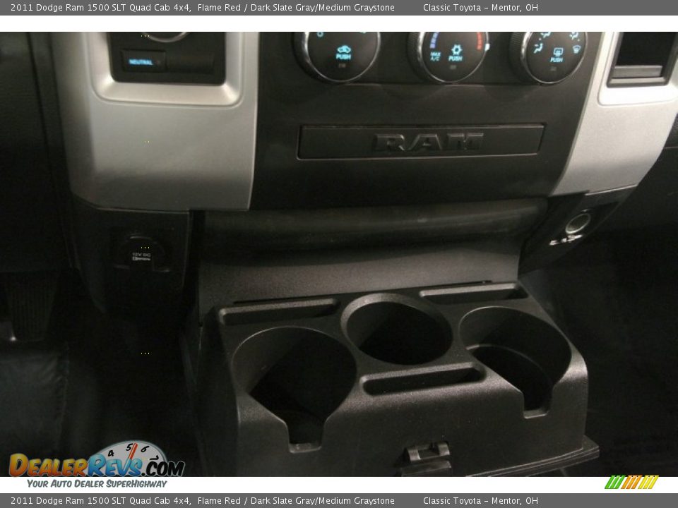 2011 Dodge Ram 1500 SLT Quad Cab 4x4 Flame Red / Dark Slate Gray/Medium Graystone Photo #9