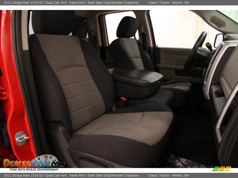 2011 Dodge Ram 1500 SLT Quad Cab 4x4 Flame Red / Dark Slate Gray/Medium Graystone Photo #10