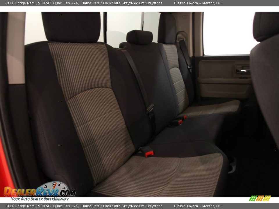 2011 Dodge Ram 1500 SLT Quad Cab 4x4 Flame Red / Dark Slate Gray/Medium Graystone Photo #11