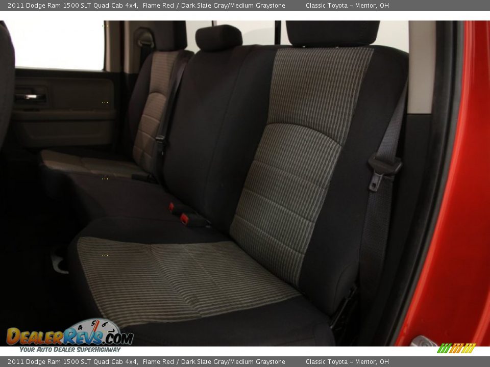 2011 Dodge Ram 1500 SLT Quad Cab 4x4 Flame Red / Dark Slate Gray/Medium Graystone Photo #12