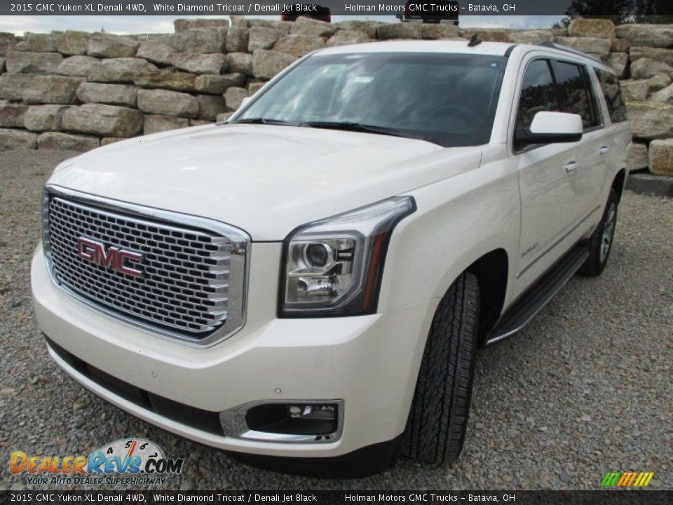 2015 GMC Yukon XL Denali 4WD White Diamond Tricoat / Denali Jet Black Photo #2
