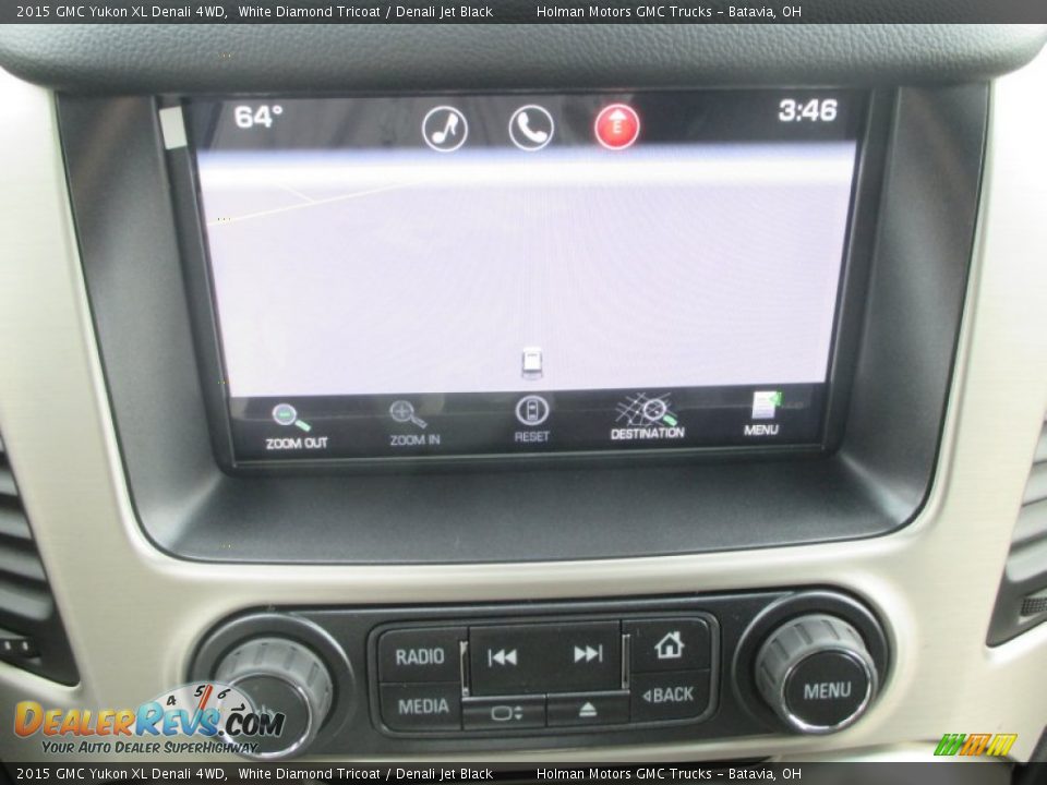 2015 GMC Yukon XL Denali 4WD White Diamond Tricoat / Denali Jet Black Photo #11