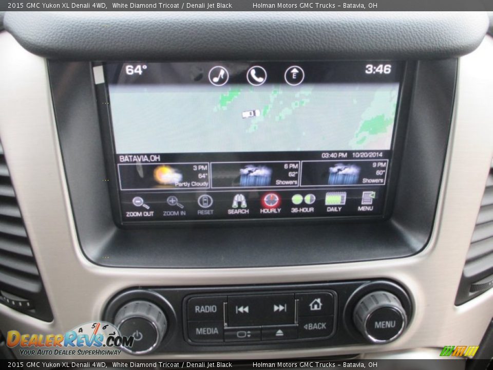 2015 GMC Yukon XL Denali 4WD White Diamond Tricoat / Denali Jet Black Photo #12