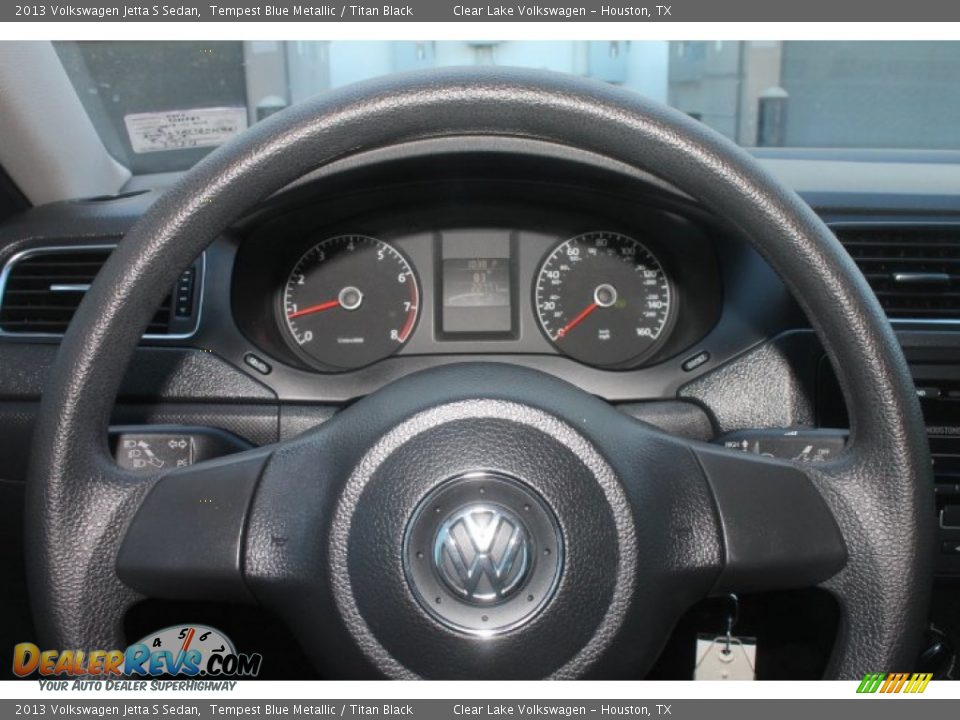 2013 Volkswagen Jetta S Sedan Tempest Blue Metallic / Titan Black Photo #23