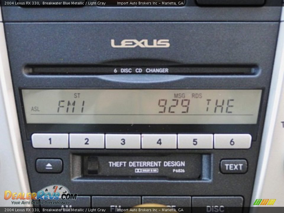 2004 Lexus RX 330 Breakwater Blue Metallic / Light Gray Photo #17