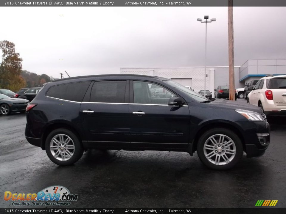 2015 Chevrolet Traverse LT AWD Blue Velvet Metallic / Ebony Photo #2