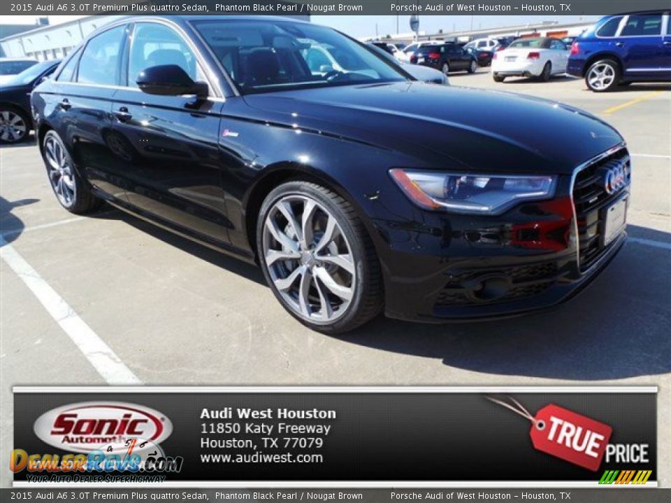 2015 Audi A6 3.0T Premium Plus quattro Sedan Phantom Black Pearl / Nougat Brown Photo #1
