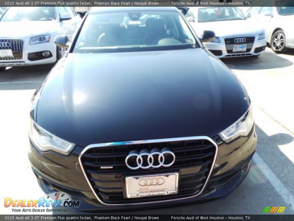 2015 Audi A6 3.0T Premium Plus quattro Sedan Phantom Black Pearl / Nougat Brown Photo #2