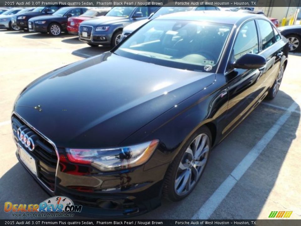 2015 Audi A6 3.0T Premium Plus quattro Sedan Phantom Black Pearl / Nougat Brown Photo #3