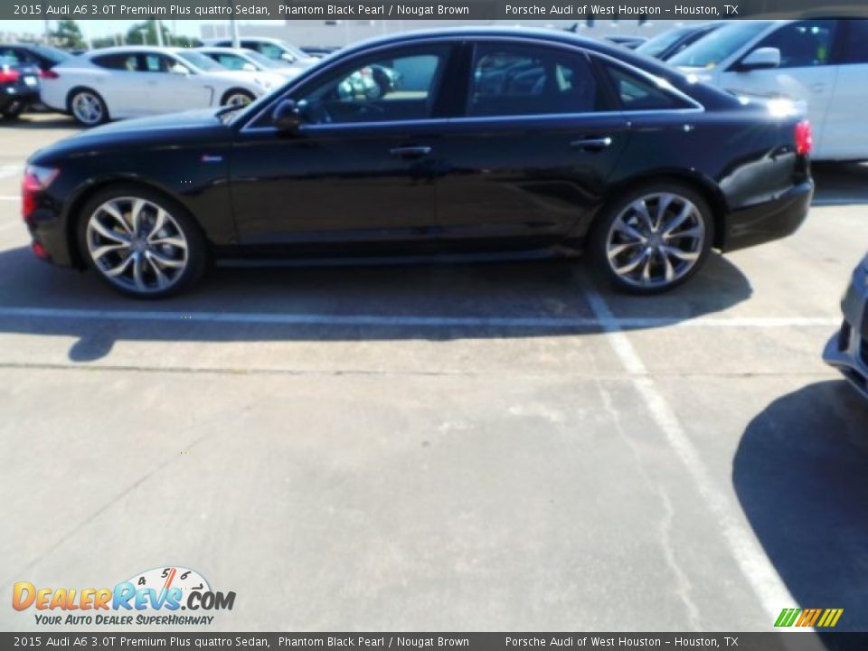 2015 Audi A6 3.0T Premium Plus quattro Sedan Phantom Black Pearl / Nougat Brown Photo #4
