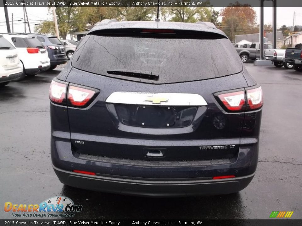 2015 Chevrolet Traverse LT AWD Blue Velvet Metallic / Ebony Photo #7