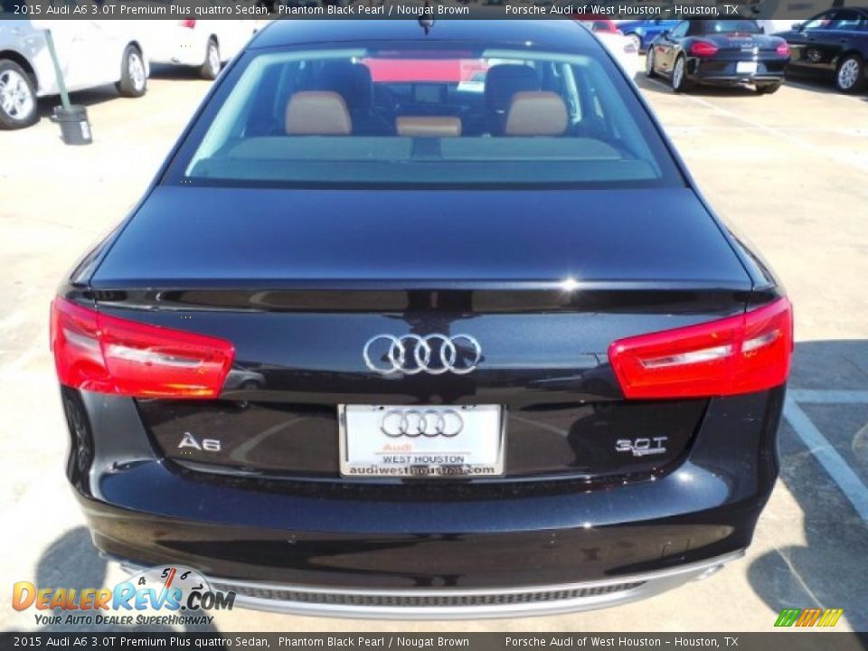 2015 Audi A6 3.0T Premium Plus quattro Sedan Phantom Black Pearl / Nougat Brown Photo #6