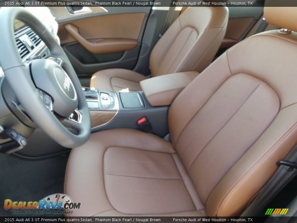2015 Audi A6 3.0T Premium Plus quattro Sedan Phantom Black Pearl / Nougat Brown Photo #13