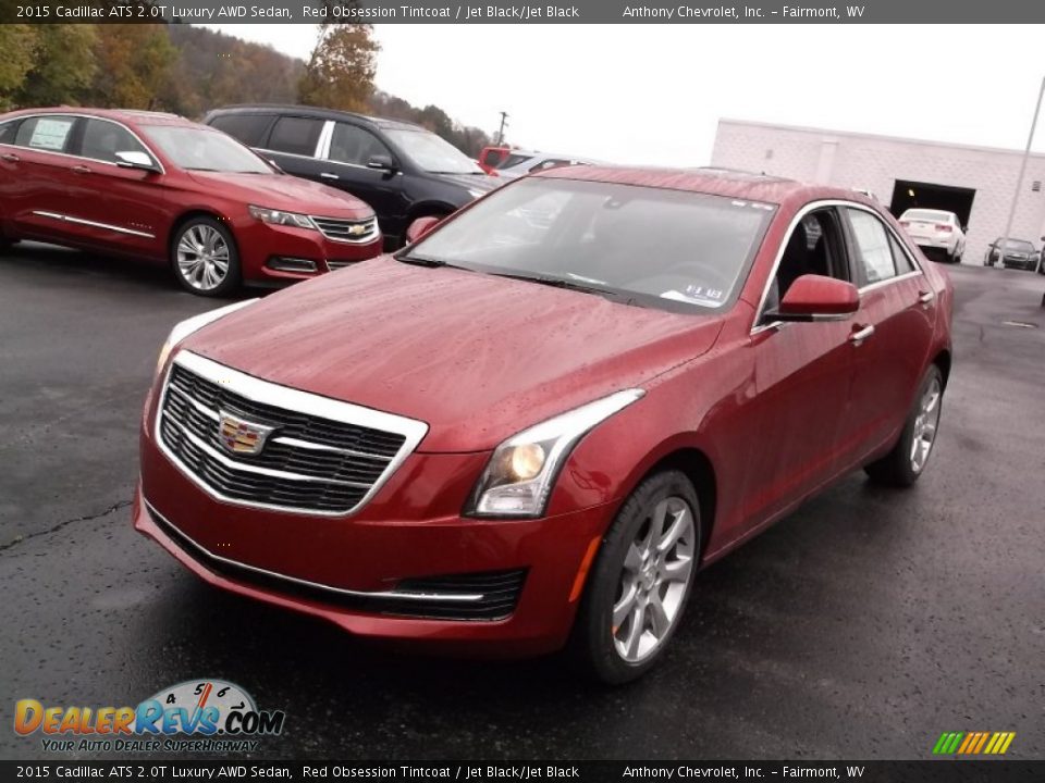 2015 Cadillac ATS 2.0T Luxury AWD Sedan Red Obsession Tintcoat / Jet Black/Jet Black Photo #4
