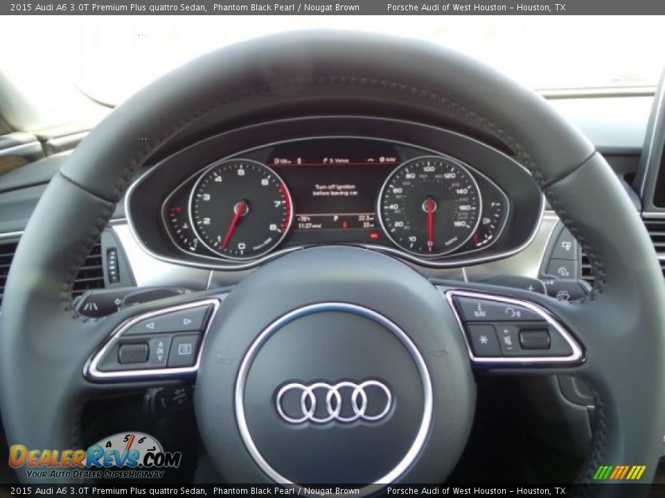 2015 Audi A6 3.0T Premium Plus quattro Sedan Phantom Black Pearl / Nougat Brown Photo #24