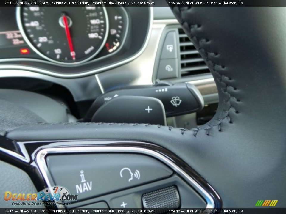 2015 Audi A6 3.0T Premium Plus quattro Sedan Phantom Black Pearl / Nougat Brown Photo #25