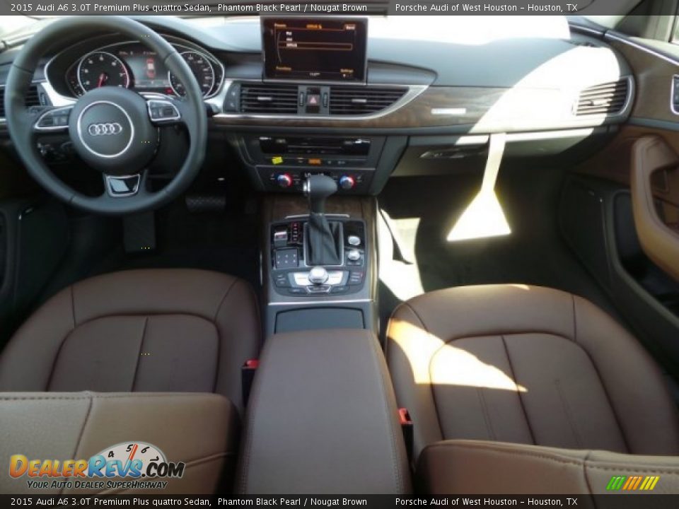 2015 Audi A6 3.0T Premium Plus quattro Sedan Phantom Black Pearl / Nougat Brown Photo #29