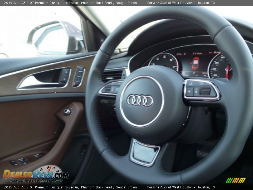 2015 Audi A6 3.0T Premium Plus quattro Sedan Phantom Black Pearl / Nougat Brown Photo #30