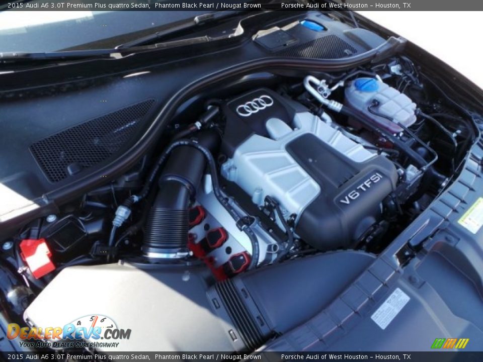 2015 Audi A6 3.0T Premium Plus quattro Sedan Phantom Black Pearl / Nougat Brown Photo #32
