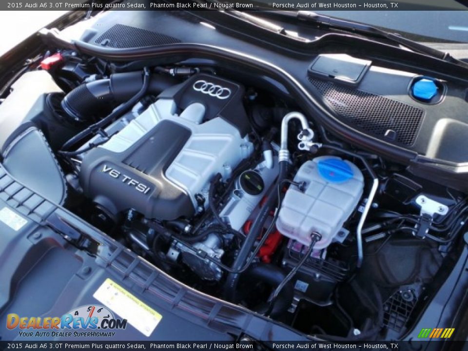 2015 Audi A6 3.0T Premium Plus quattro Sedan Phantom Black Pearl / Nougat Brown Photo #33