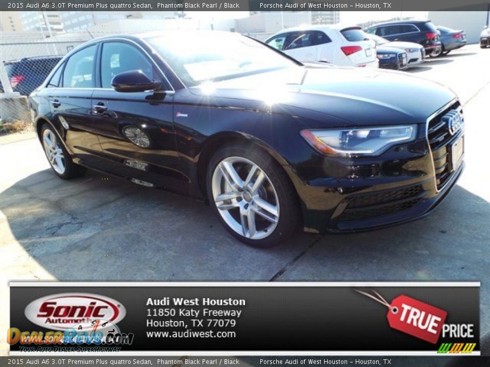 2015 Audi A6 3.0T Premium Plus quattro Sedan Phantom Black Pearl / Black Photo #1